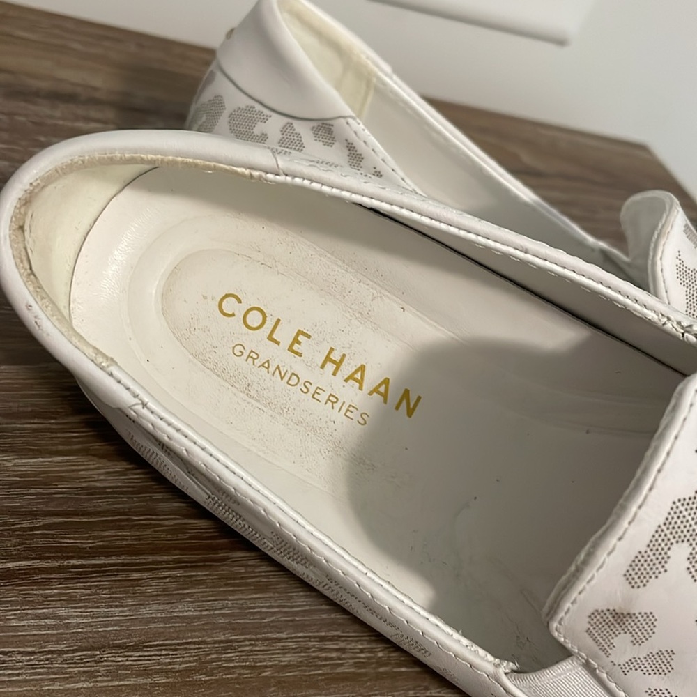 Cole Haan Grand Pro Spectator 2.0 Sneaker Women Size9 White Silver Leopard Print - Picture 6 of 12